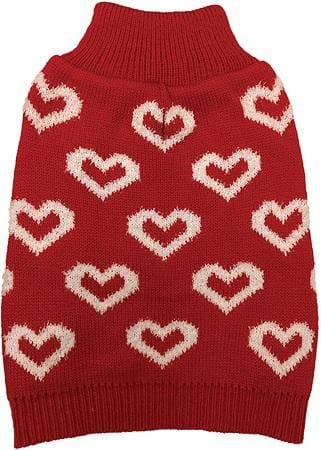All Over Hearts Dog Sweater