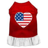 Thumbnail for American Flag Heart Dog Dress
