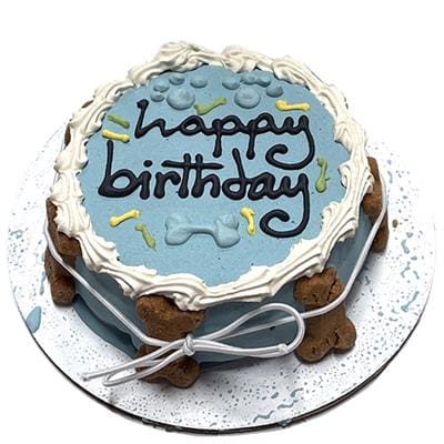 Blue SS Dog Birthday Cake