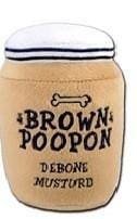 Brown Poopon Squeak Dog Toy