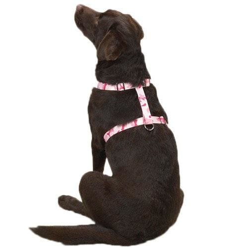Camo Dog Harness - Pink