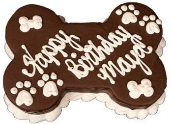 Carob Bone Dog Birthday Cake