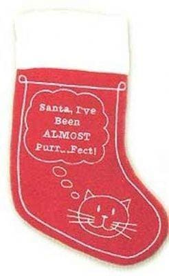 Holiday Cat Stocking - Almost Purrfect