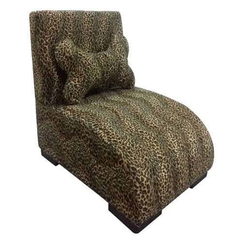 Dog Chaise with Pillow - Cheetah