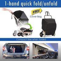 Thumbnail for HPZ Lite Travel Pet Stroller - Black