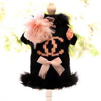 Thumbnail for Elegant Bow Knit Dog Sweater Dress
