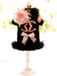 Thumbnail for Elegant Bow Knit Dog Sweater Dress