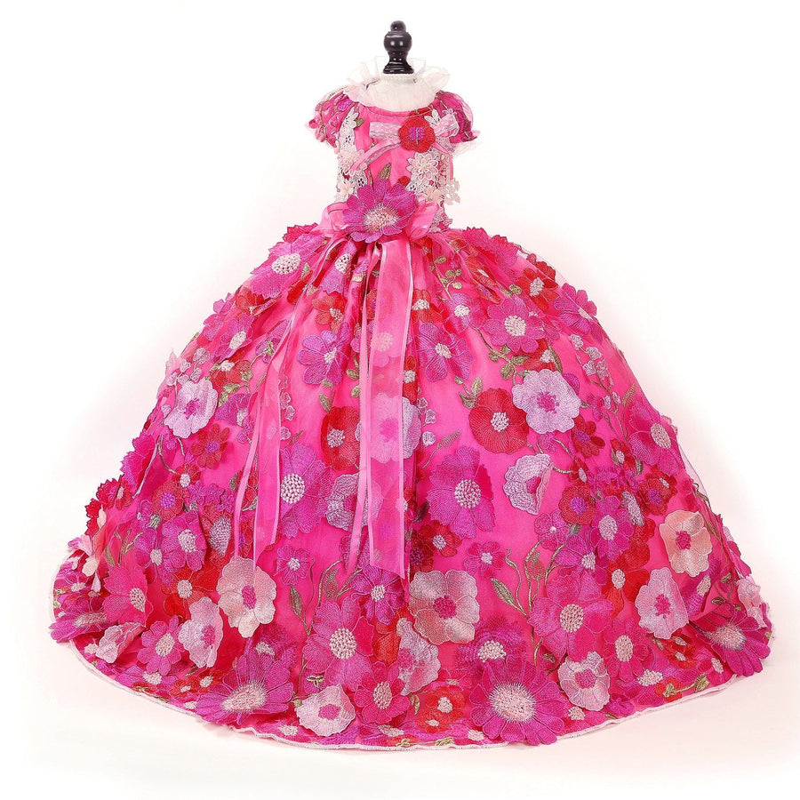 Handmade Rosy Bloom Princess Couture Dog Dress