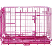 Thumbnail for Pink Wire Dog Crate