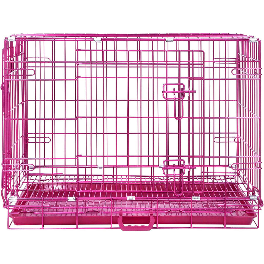 Pink Wire Dog Crate