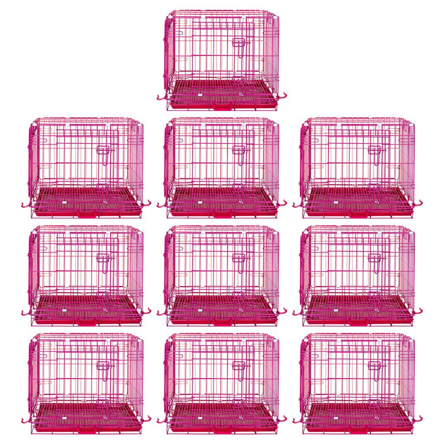 Pink Wire Dog Crate