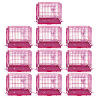 Thumbnail for Pink Wire Dog Crate