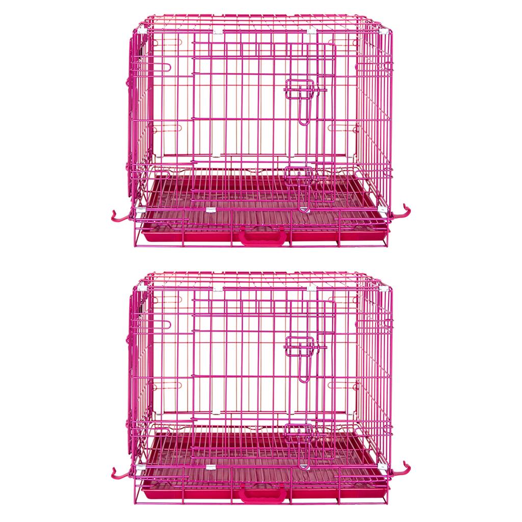Pink Wire Dog Crate