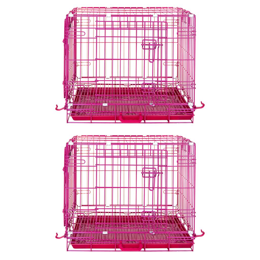 Pink Wire Dog Crate