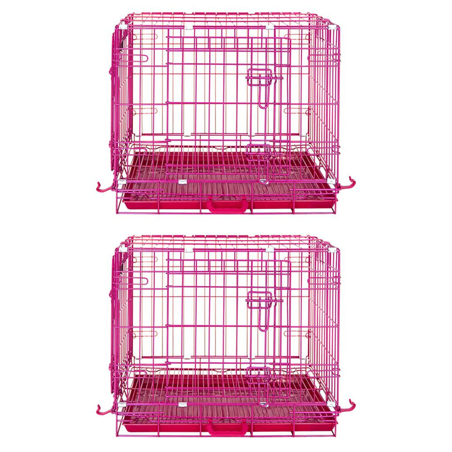 Pink Wire Dog Crate