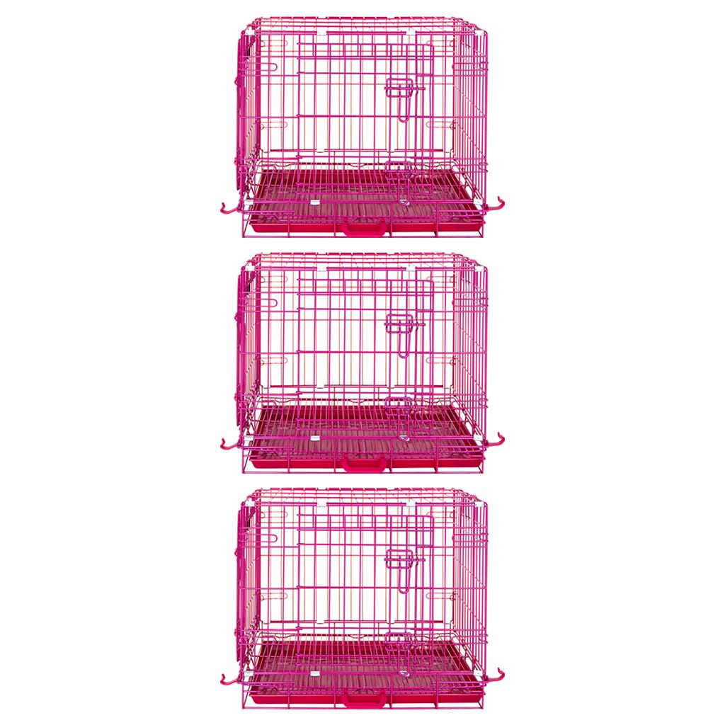Pink Wire Dog Crate