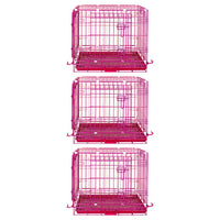 Thumbnail for Pink Wire Dog Crate