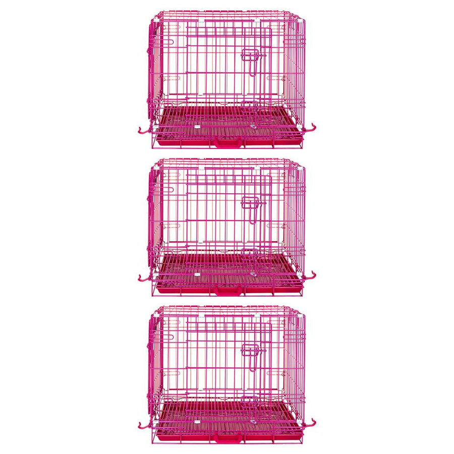 Pink Wire Dog Crate