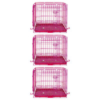 Thumbnail for Pink Wire Dog Crate