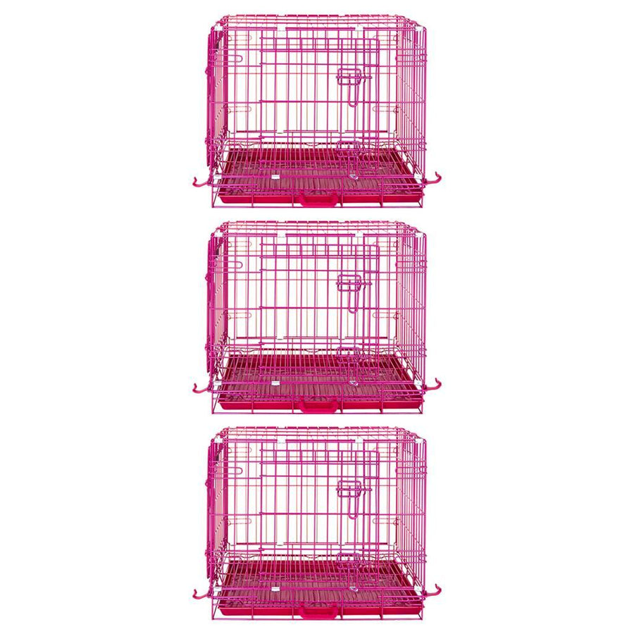 Pink Wire Dog Crate