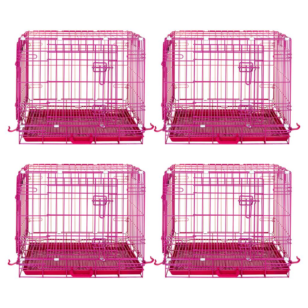 Pink Wire Dog Crate