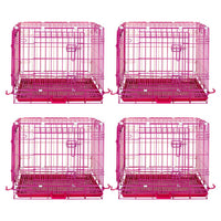 Thumbnail for Pink Wire Dog Crate