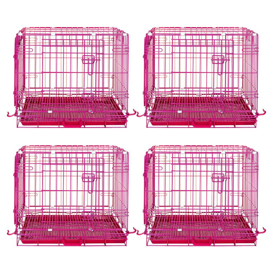 Pink Wire Dog Crate