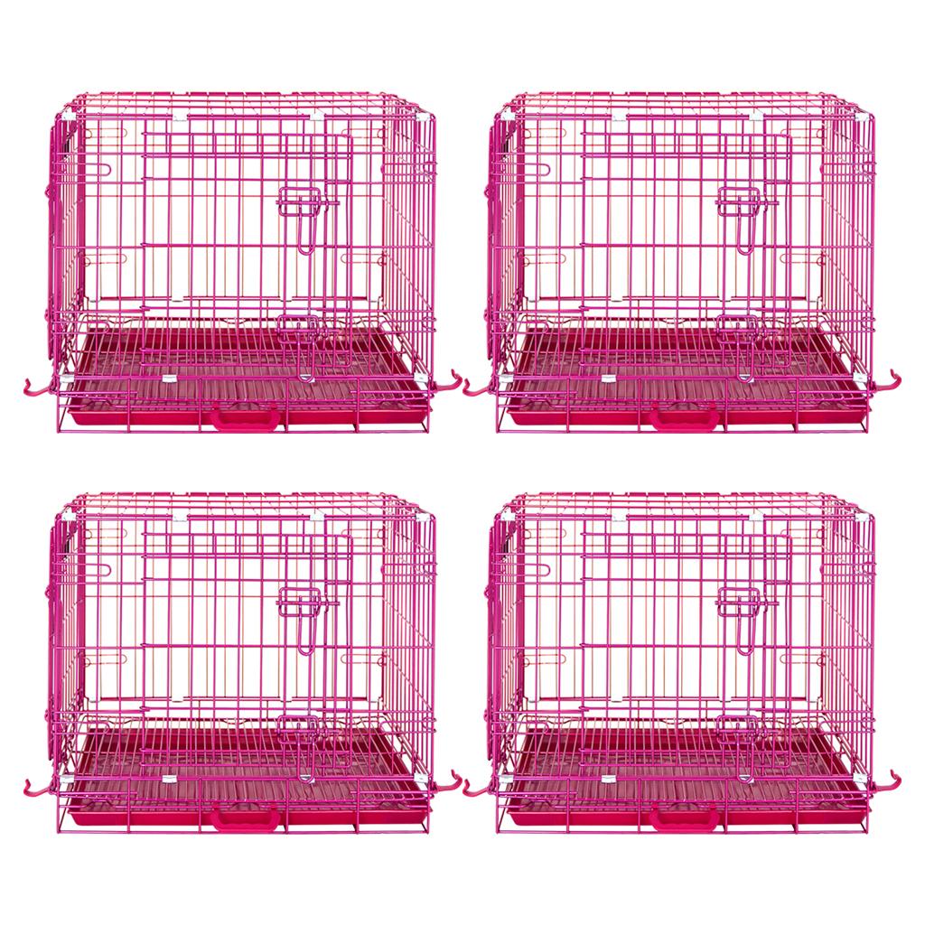 Pink Wire Dog Crate
