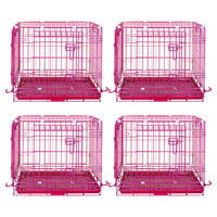Thumbnail for Pink Wire Dog Crate