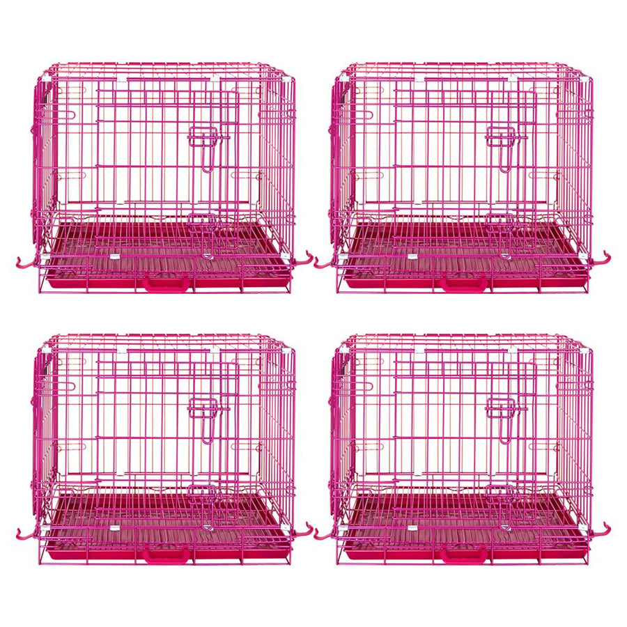 Pink Wire Dog Crate
