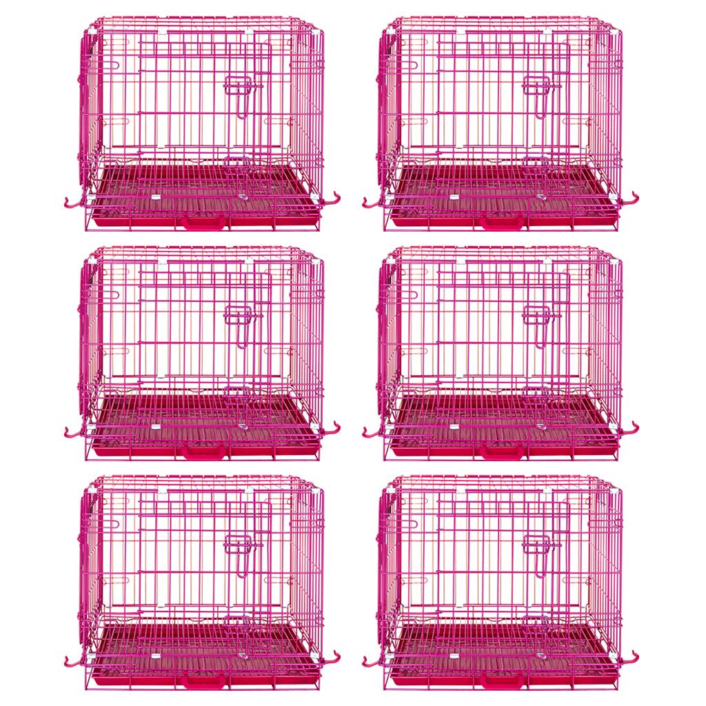 Pink Wire Dog Crate