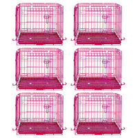 Thumbnail for Pink Wire Dog Crate