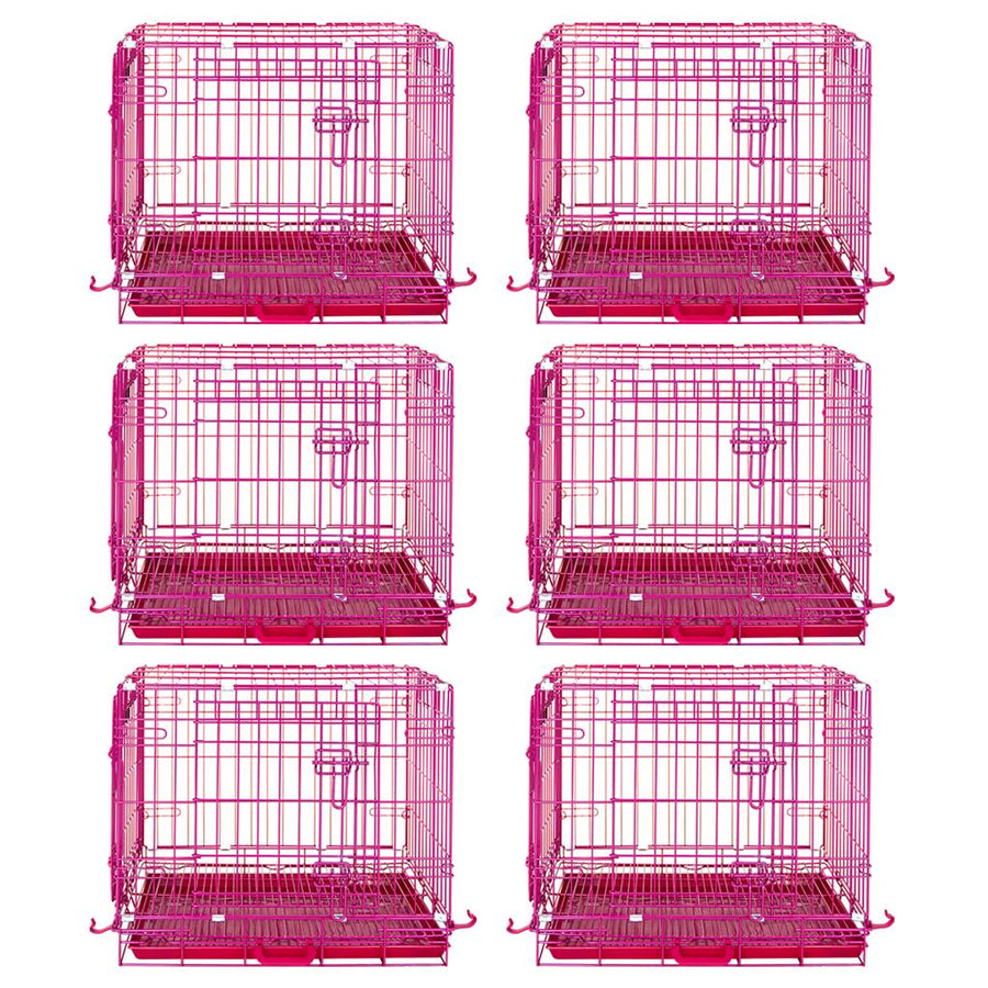 Pink Wire Dog Crate