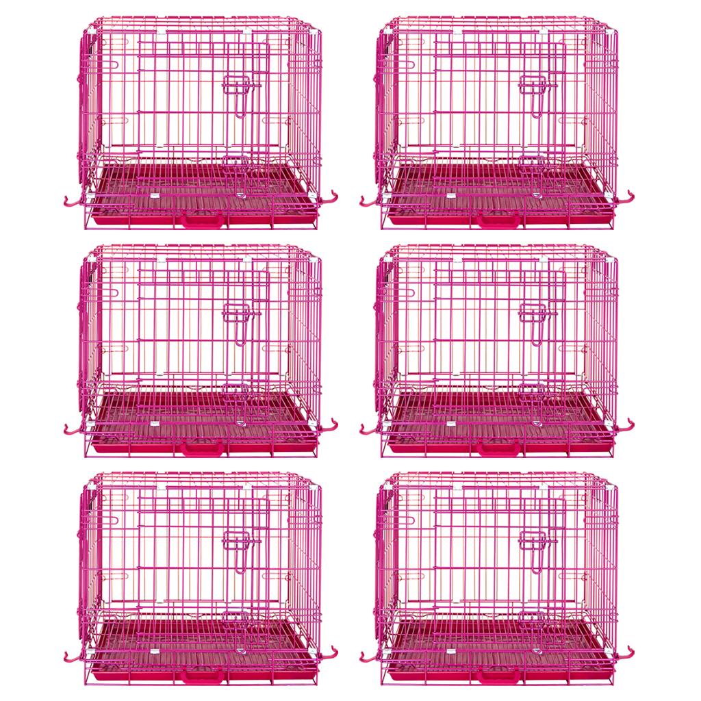 Pink Wire Dog Crate