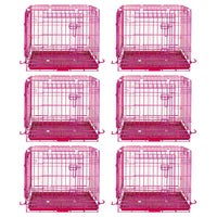 Thumbnail for Pink Wire Dog Crate