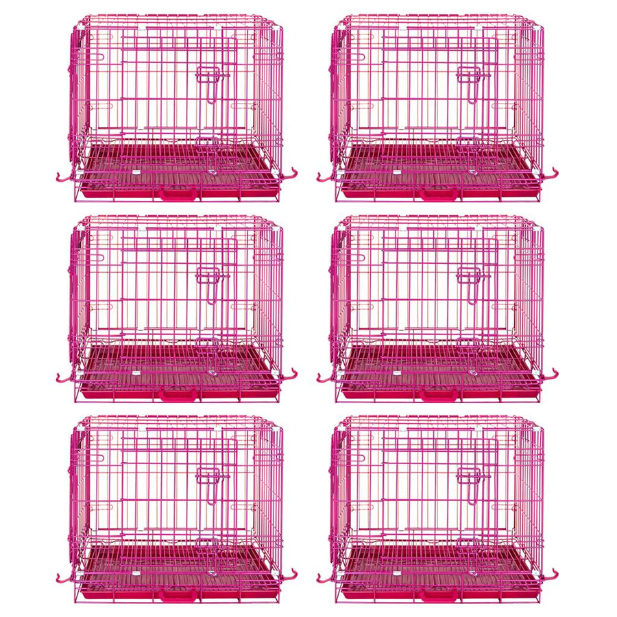 Pink Wire Dog Crate