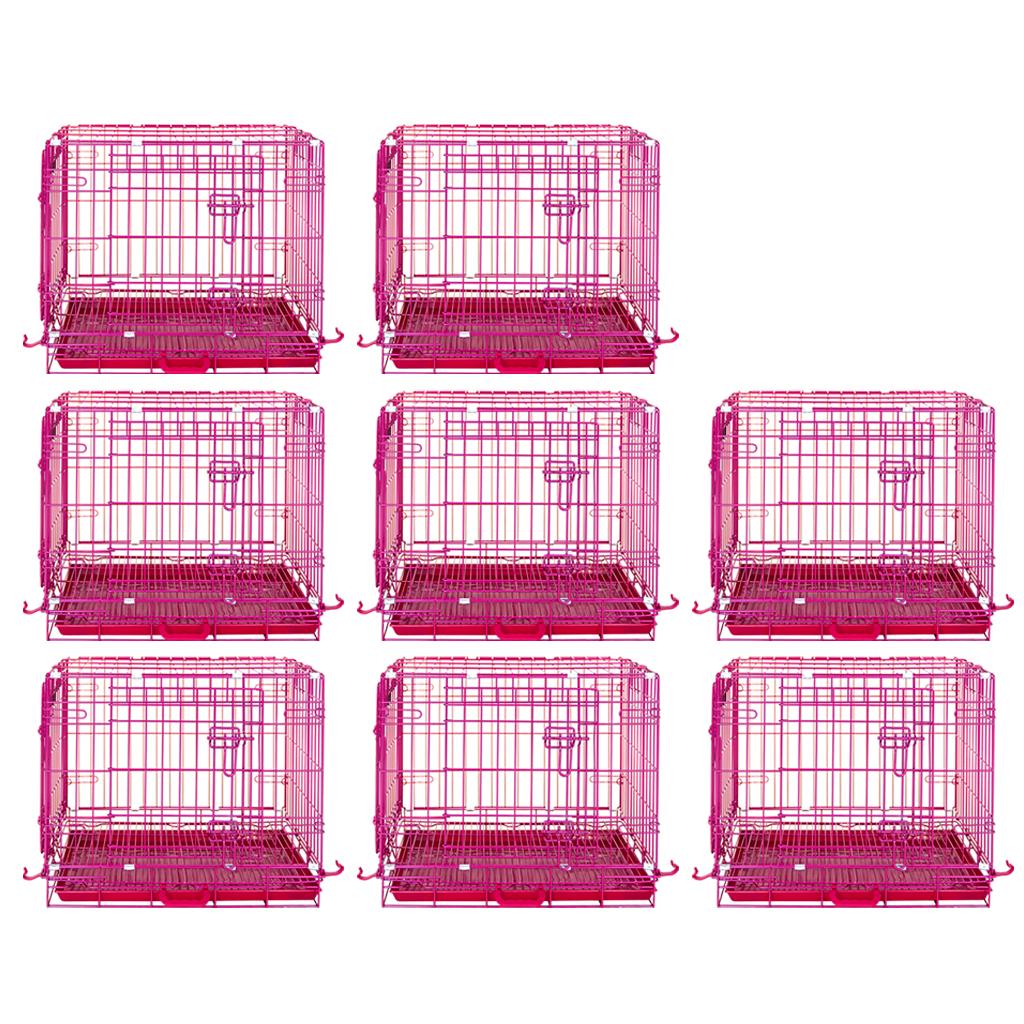 Pink Wire Dog Crate