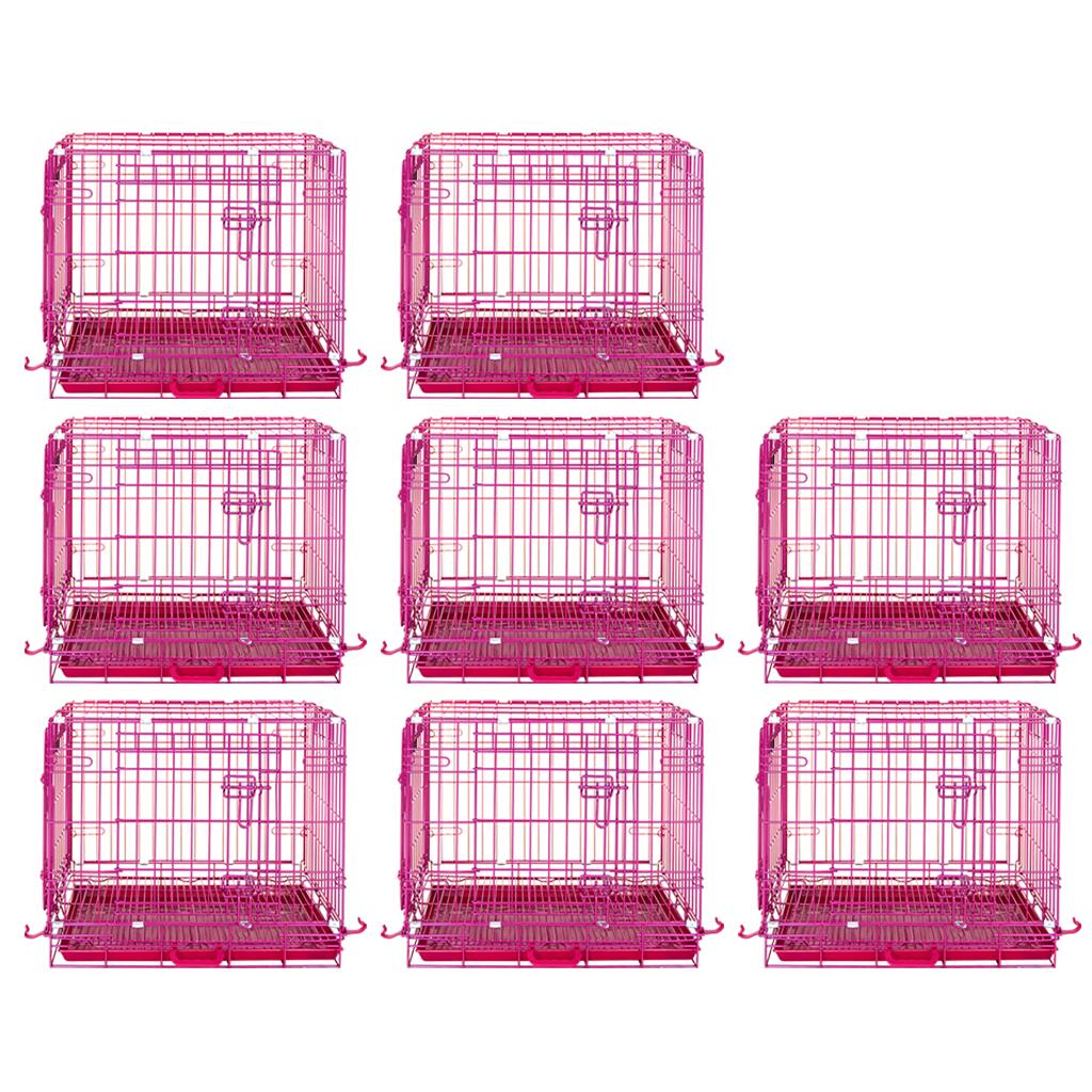 Pink Wire Dog Crate