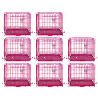 Thumbnail for Pink Wire Dog Crate