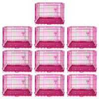 Thumbnail for Pink Wire Dog Crate