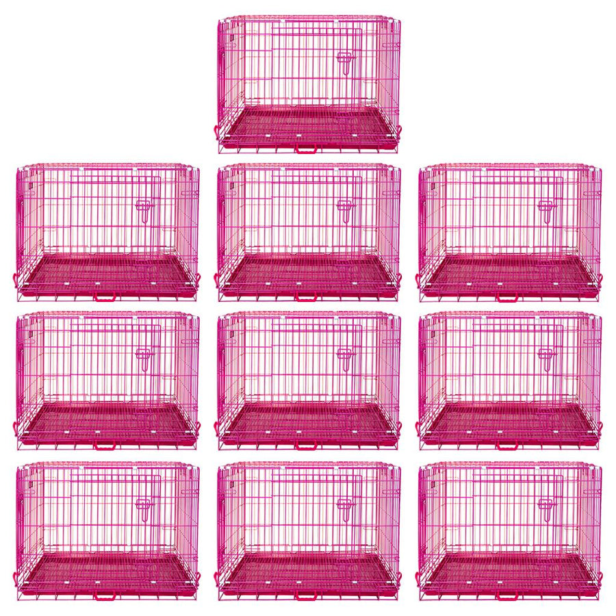 Pink Wire Dog Crate