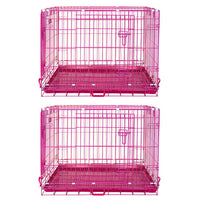 Thumbnail for Pink Wire Dog Crate
