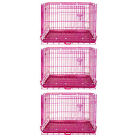 Thumbnail for Pink Wire Dog Crate
