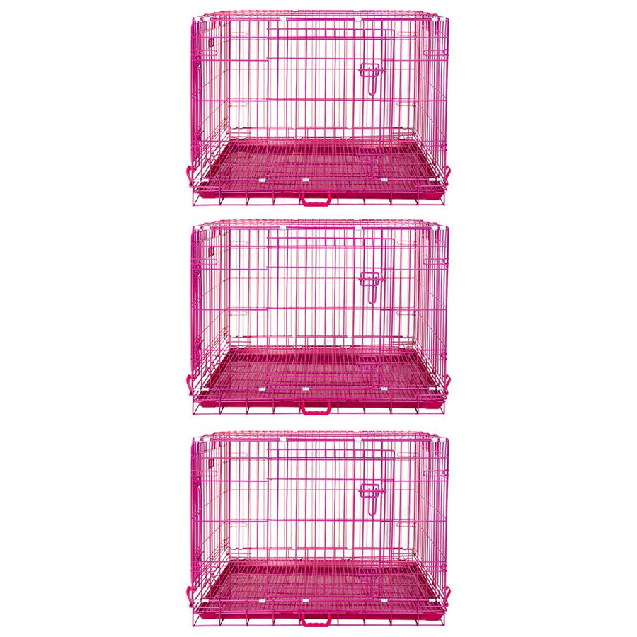 Pink Wire Dog Crate