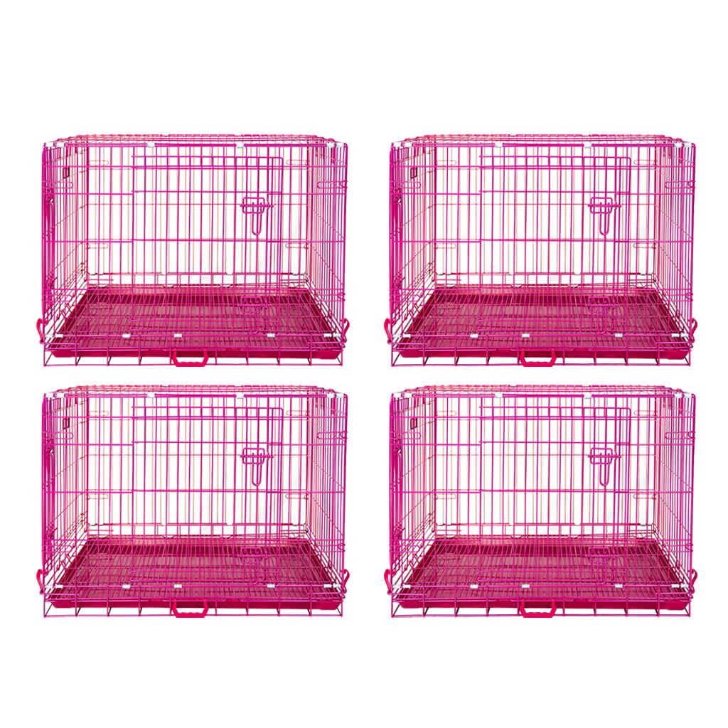 Pink Wire Dog Crate