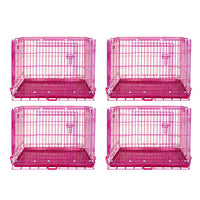 Thumbnail for Pink Wire Dog Crate