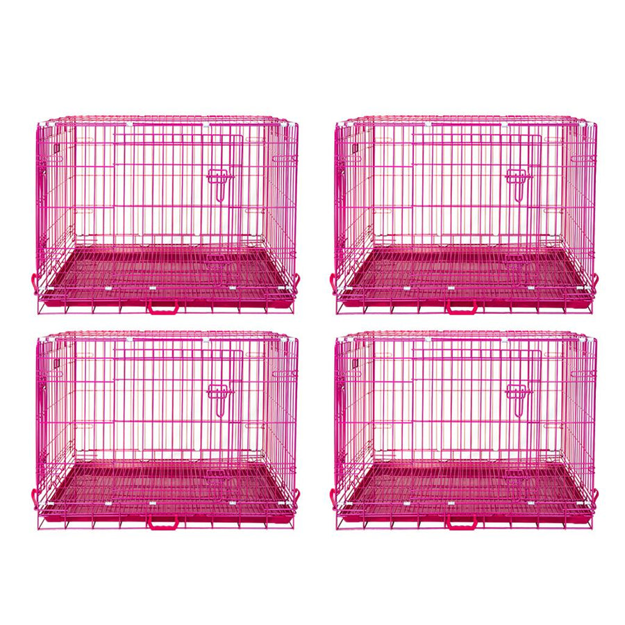 Pink Wire Dog Crate