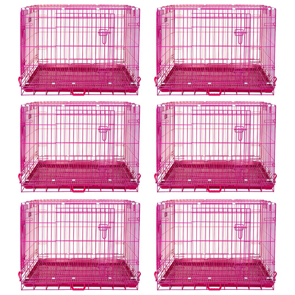 Pink Wire Dog Crate