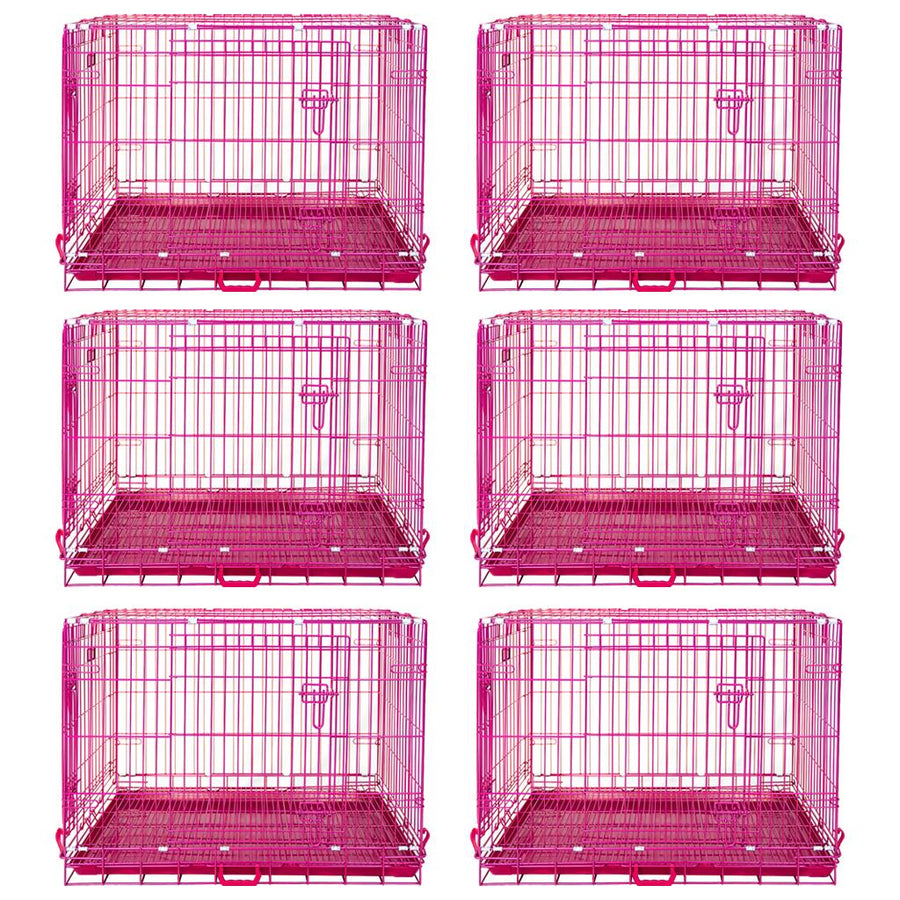 Pink Wire Dog Crate
