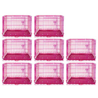 Thumbnail for Pink Wire Dog Crate